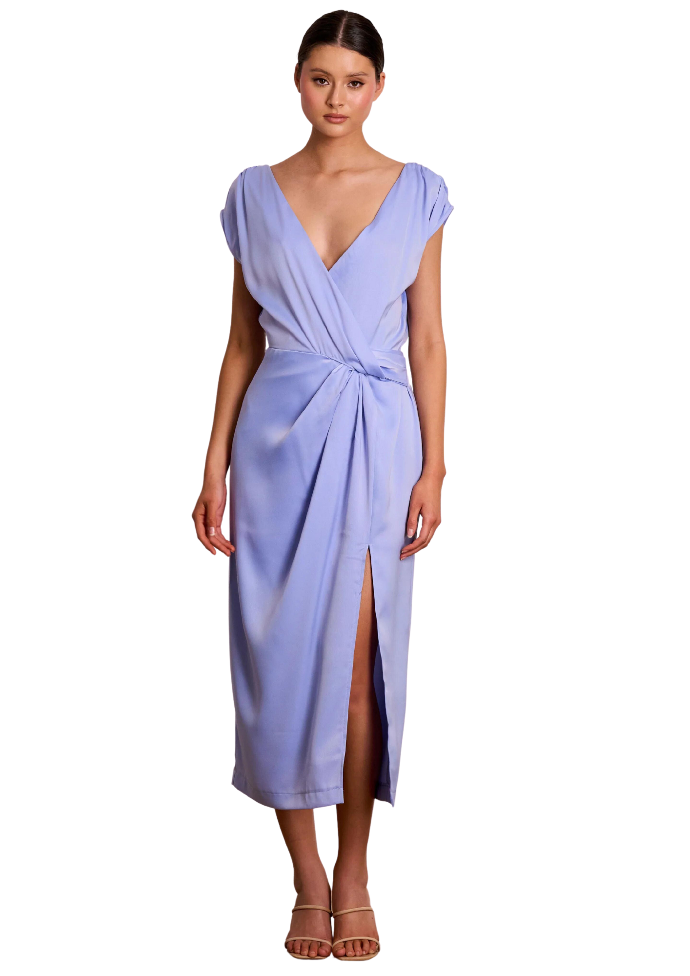Periwinkle top wrap dress