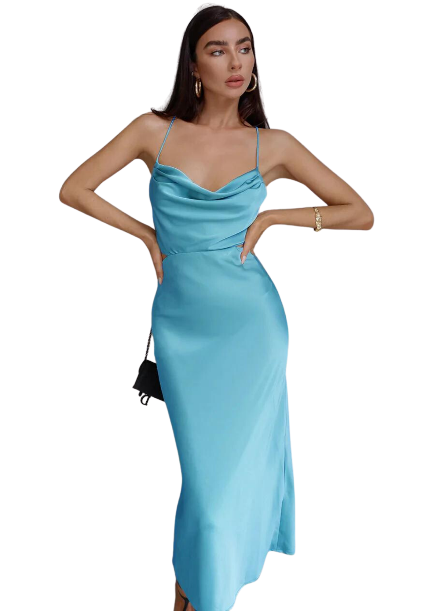 Charis Slip Dress Aqua - Main Image