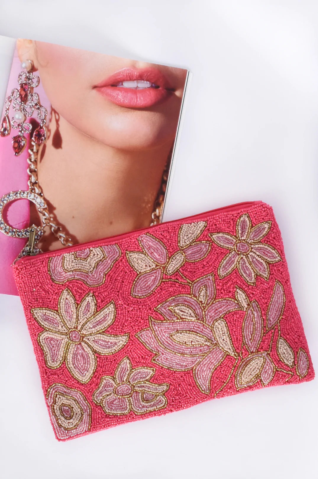 Raspberry sales evening bag