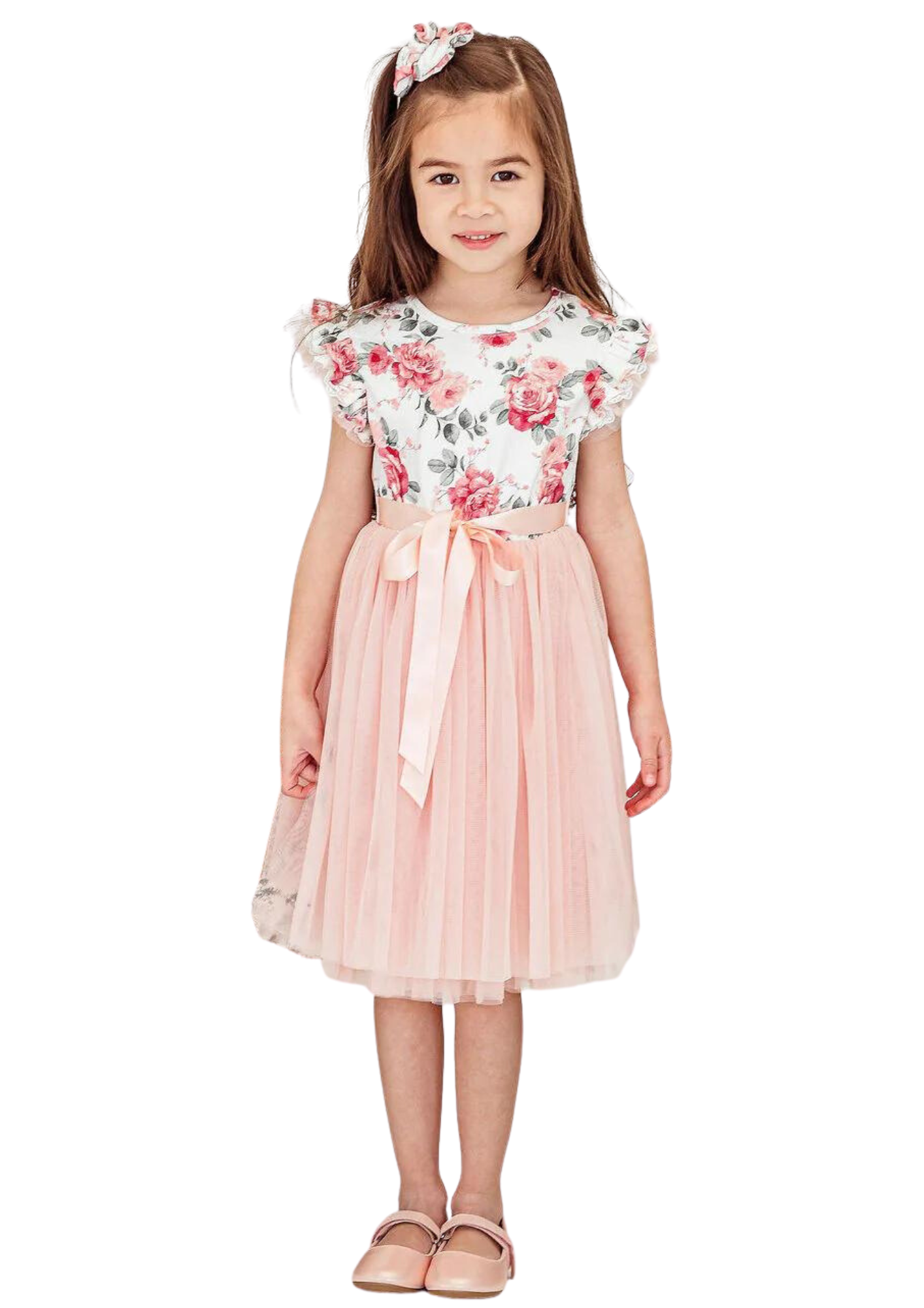 Belle Floral Tutu Dress - Tea Rose