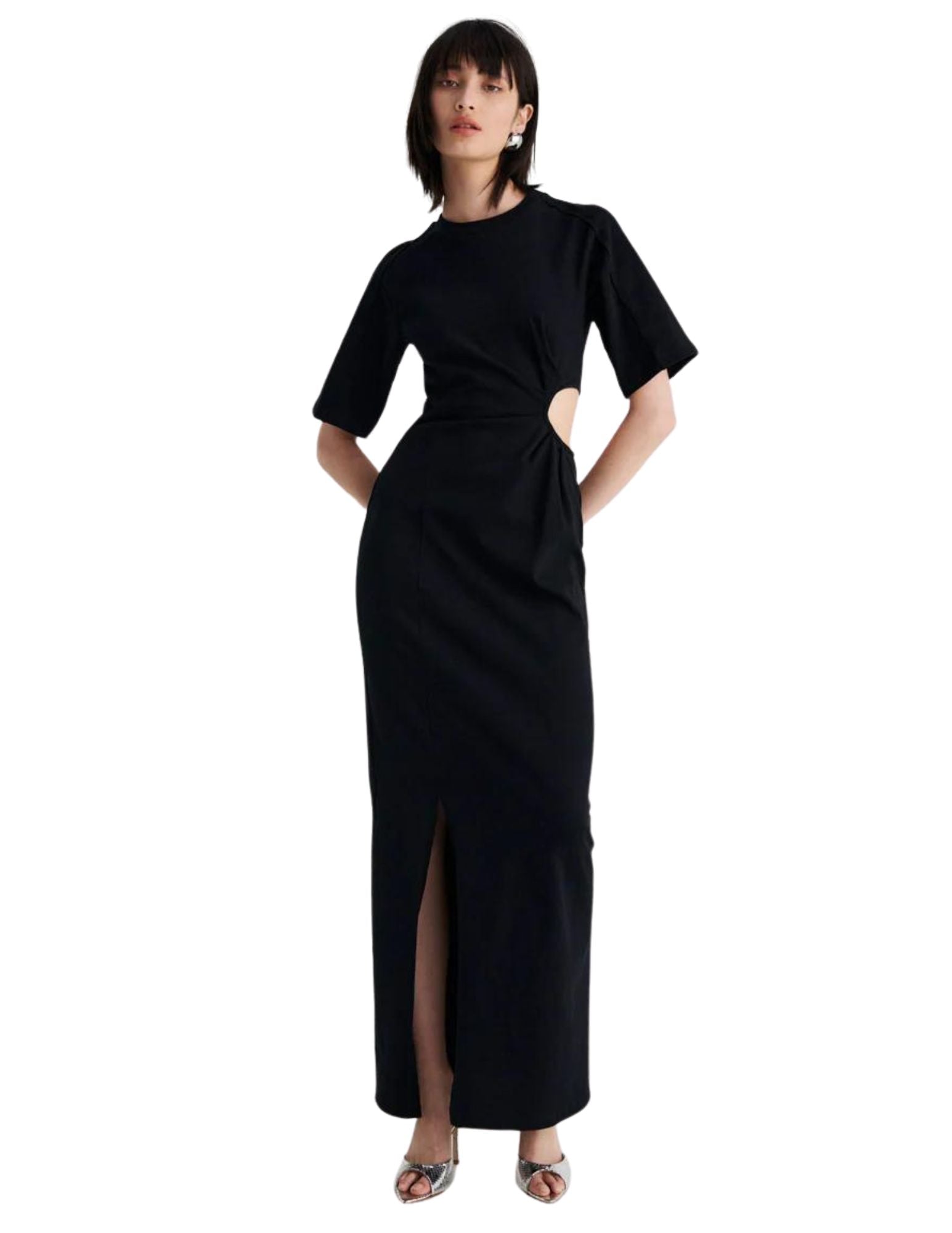 Barney Cut Out Maxi Dress - Black