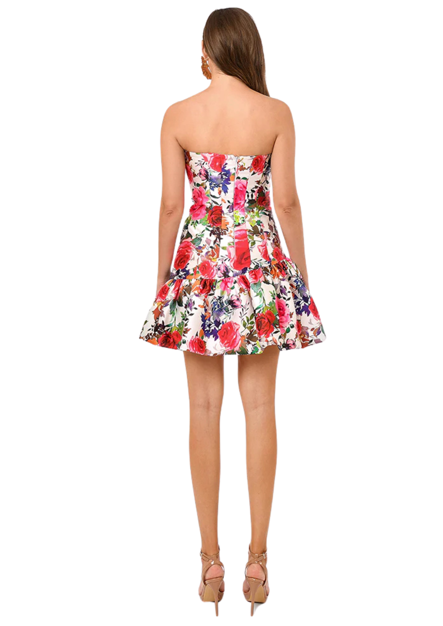Charlis Strapless Mini Dress - Floral