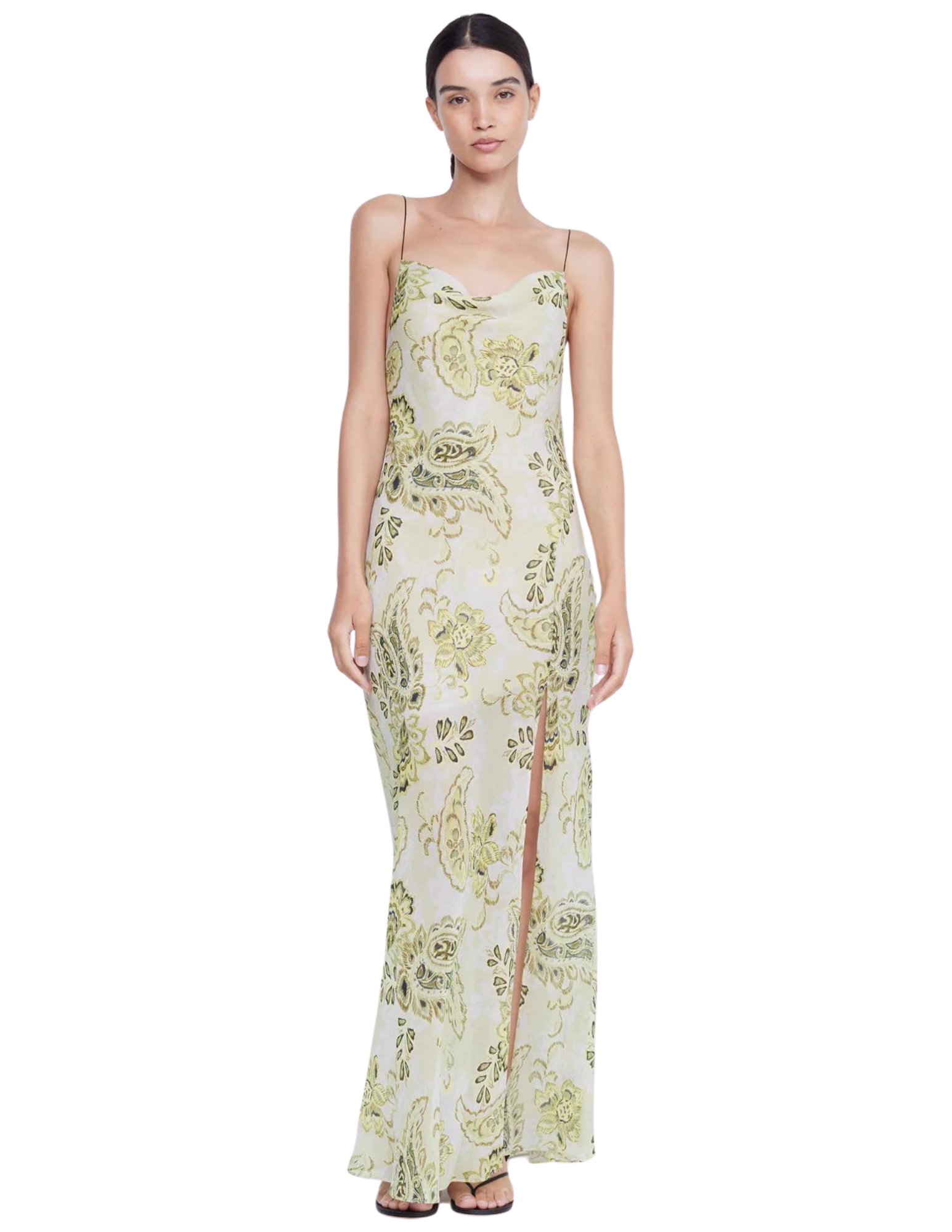 Lylou Maxi Dress - Green Floral