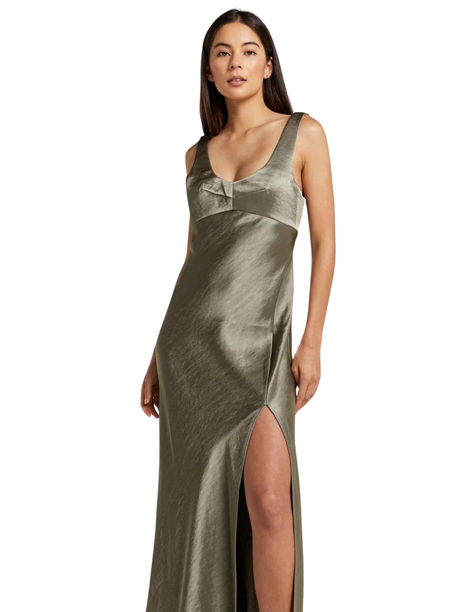 Nadia V Maxi Dress - Olive