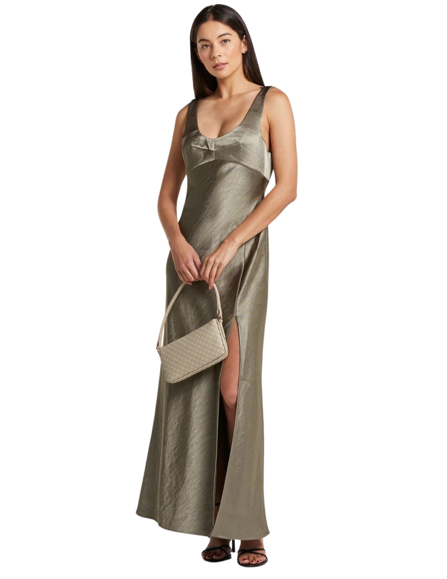 Nadia V Maxi Dress - Olive