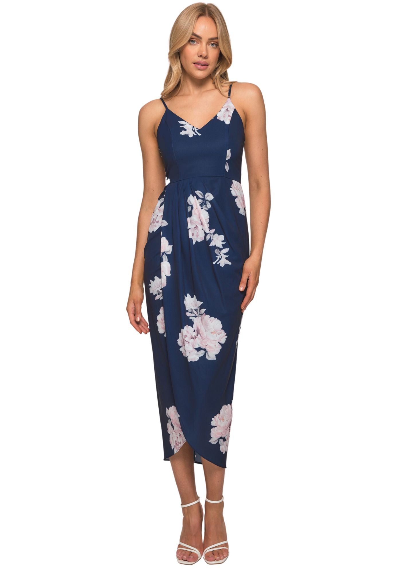 Caity Dress - Navy Floral