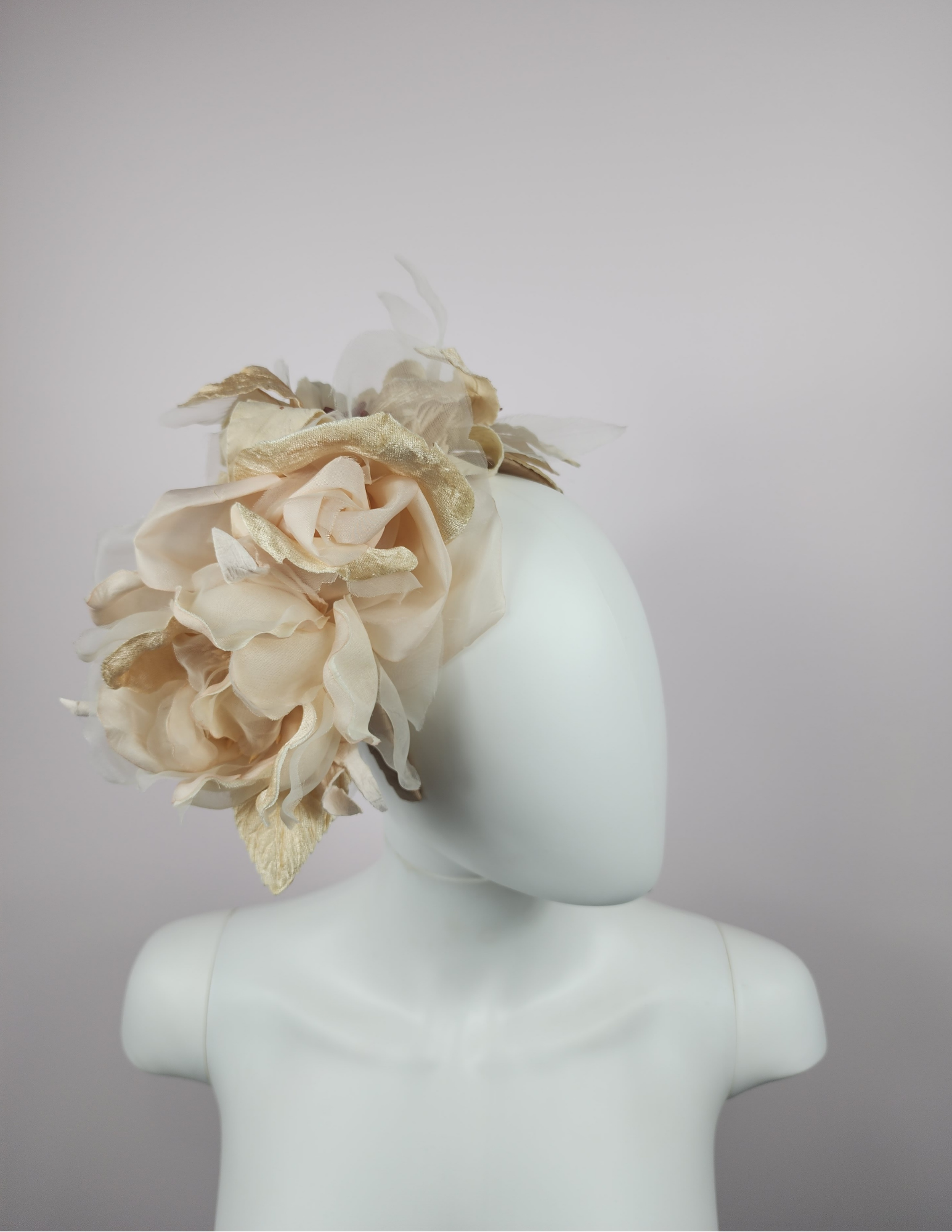 Peyton Fascinator - Cream