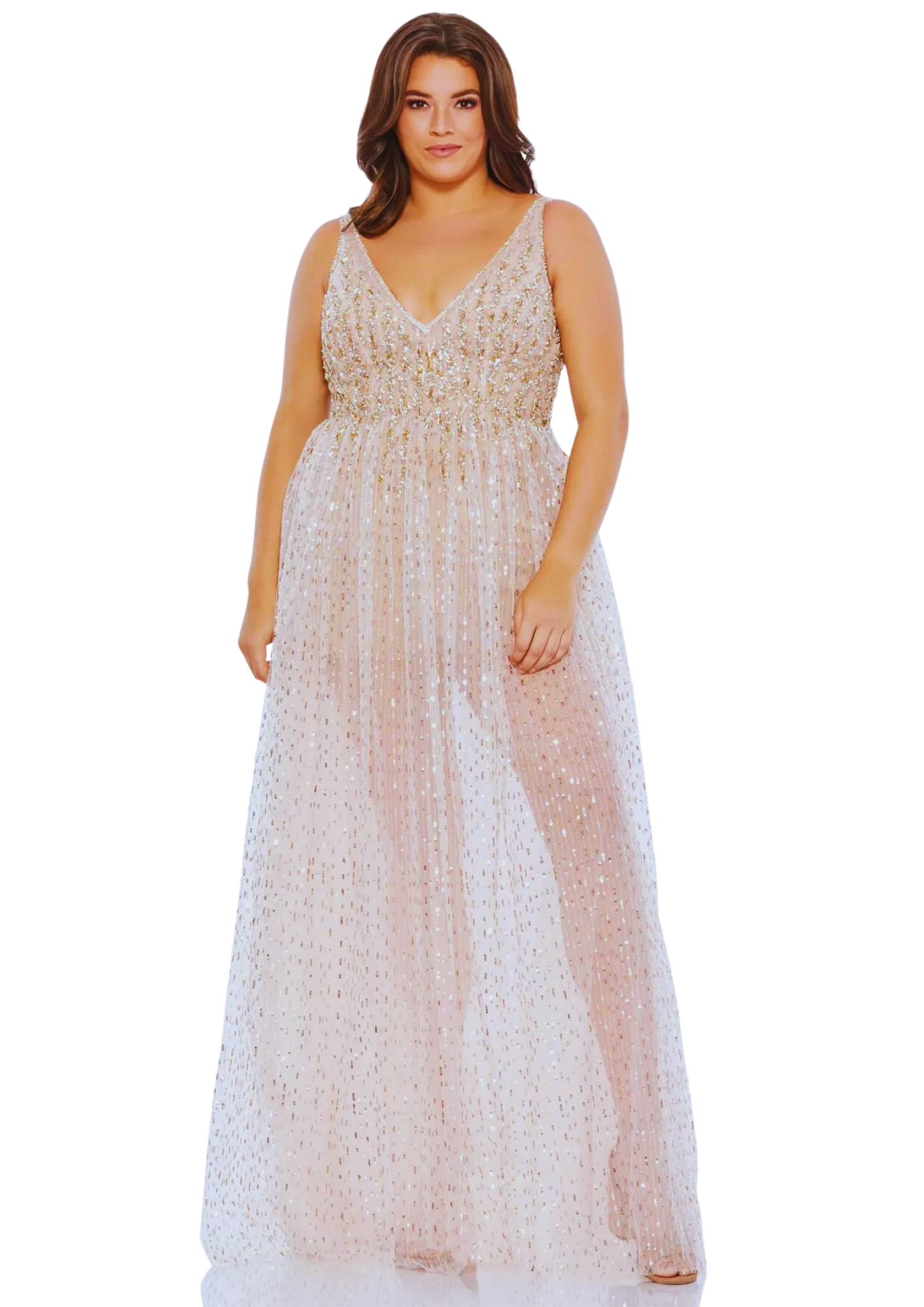 Bambi Gown - Nude / Gold