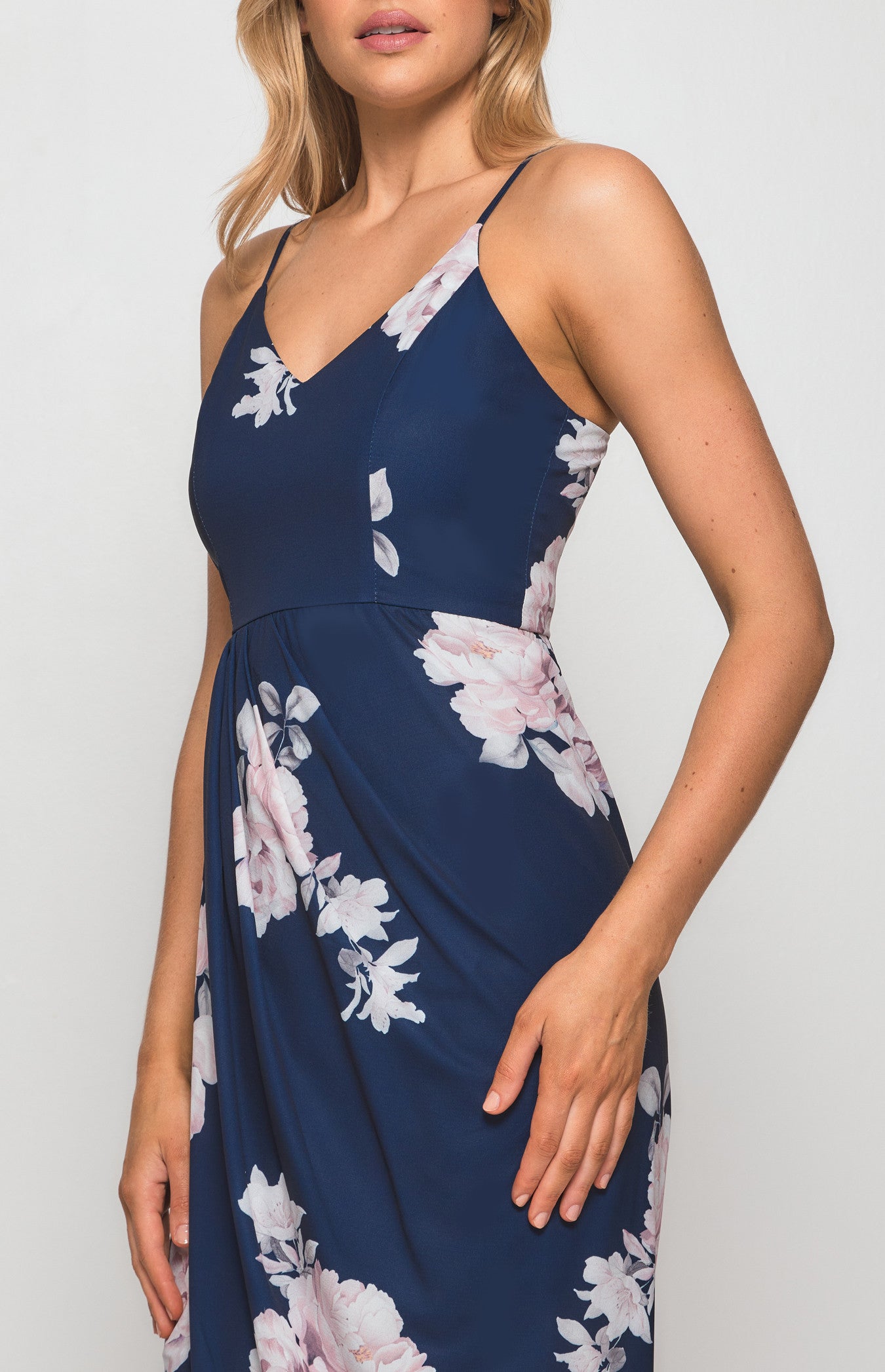 Caity Dress - Navy Floral
