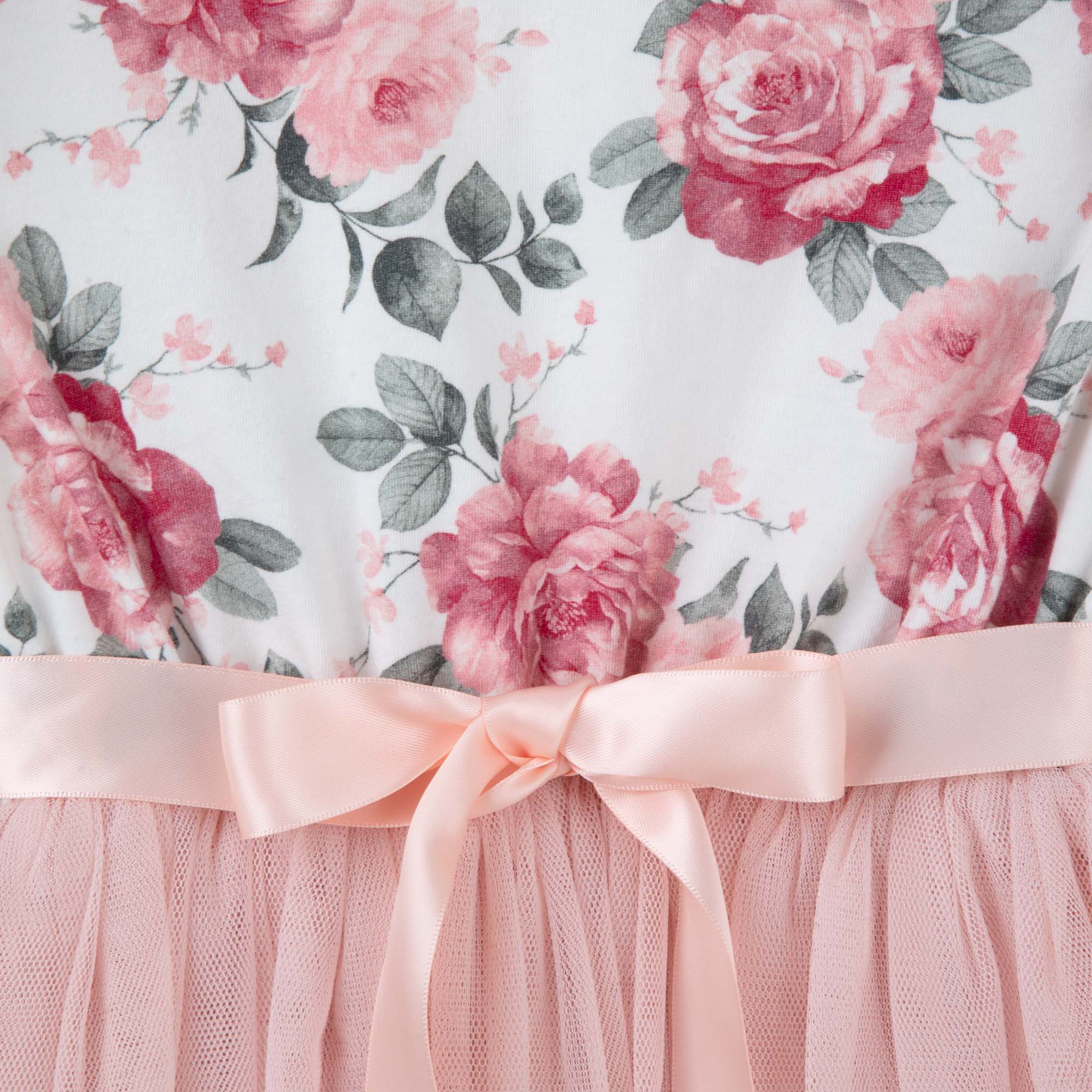 Belle Floral Tutu Dress - Tea Rose