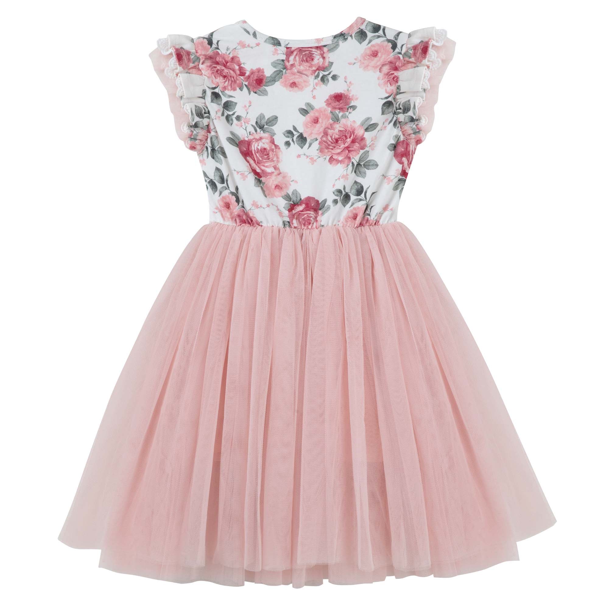 Belle Floral Tutu Dress - Tea Rose