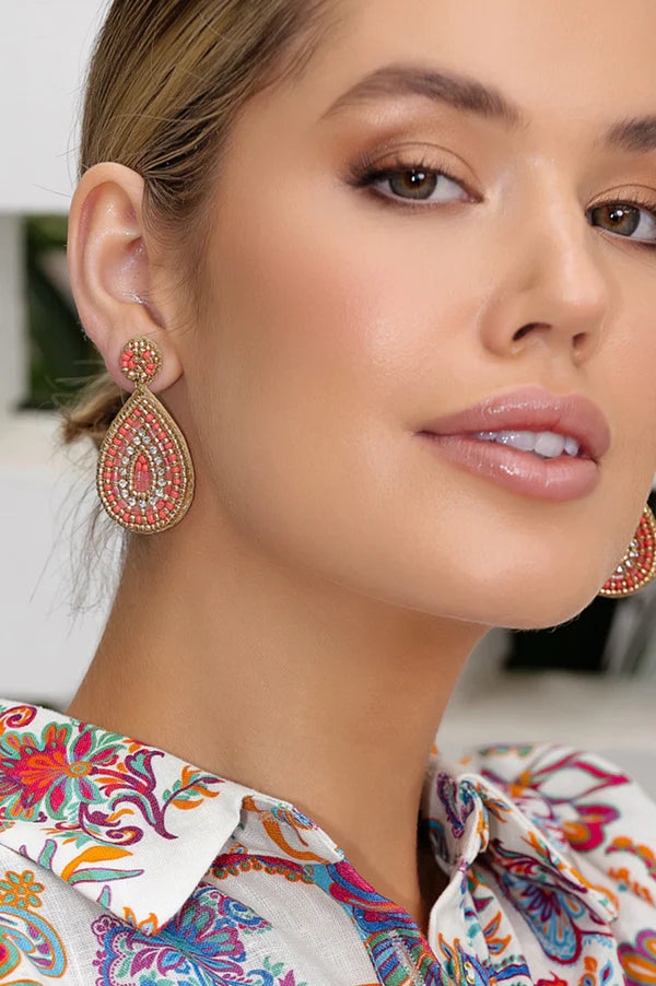 Nora Mini Teardrop - Mixed Beaded
