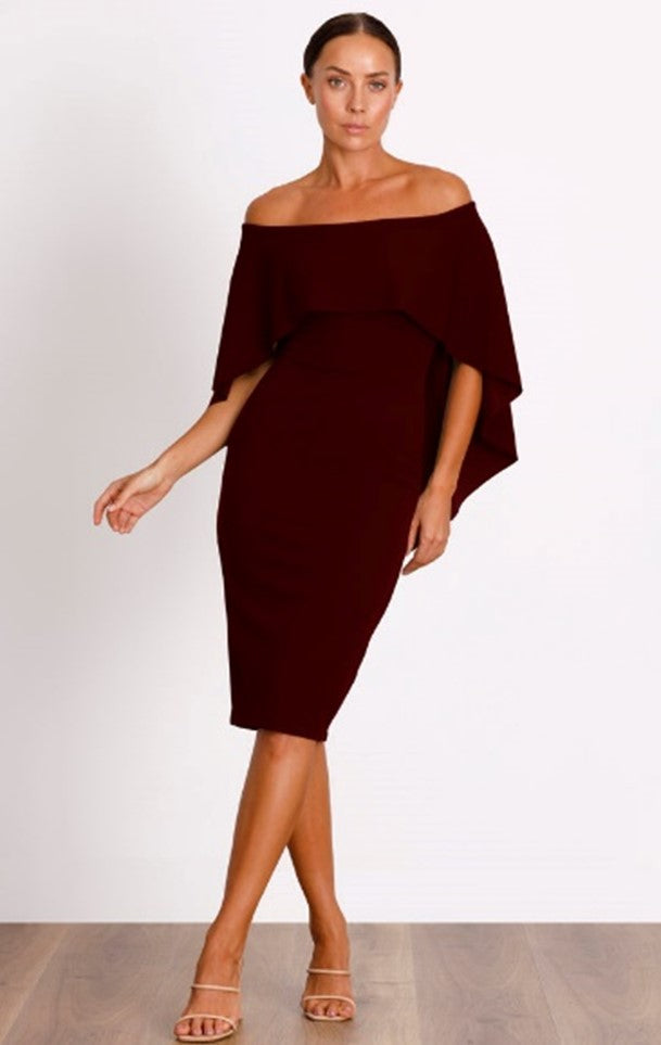 Composure Midi Dress - Wine