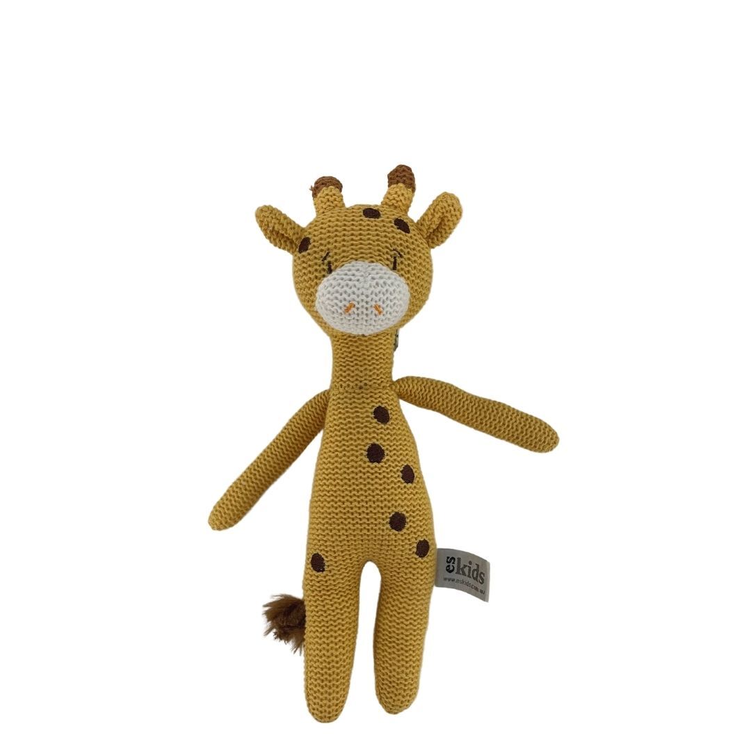 Rattle - Knitted animal - Giraffe