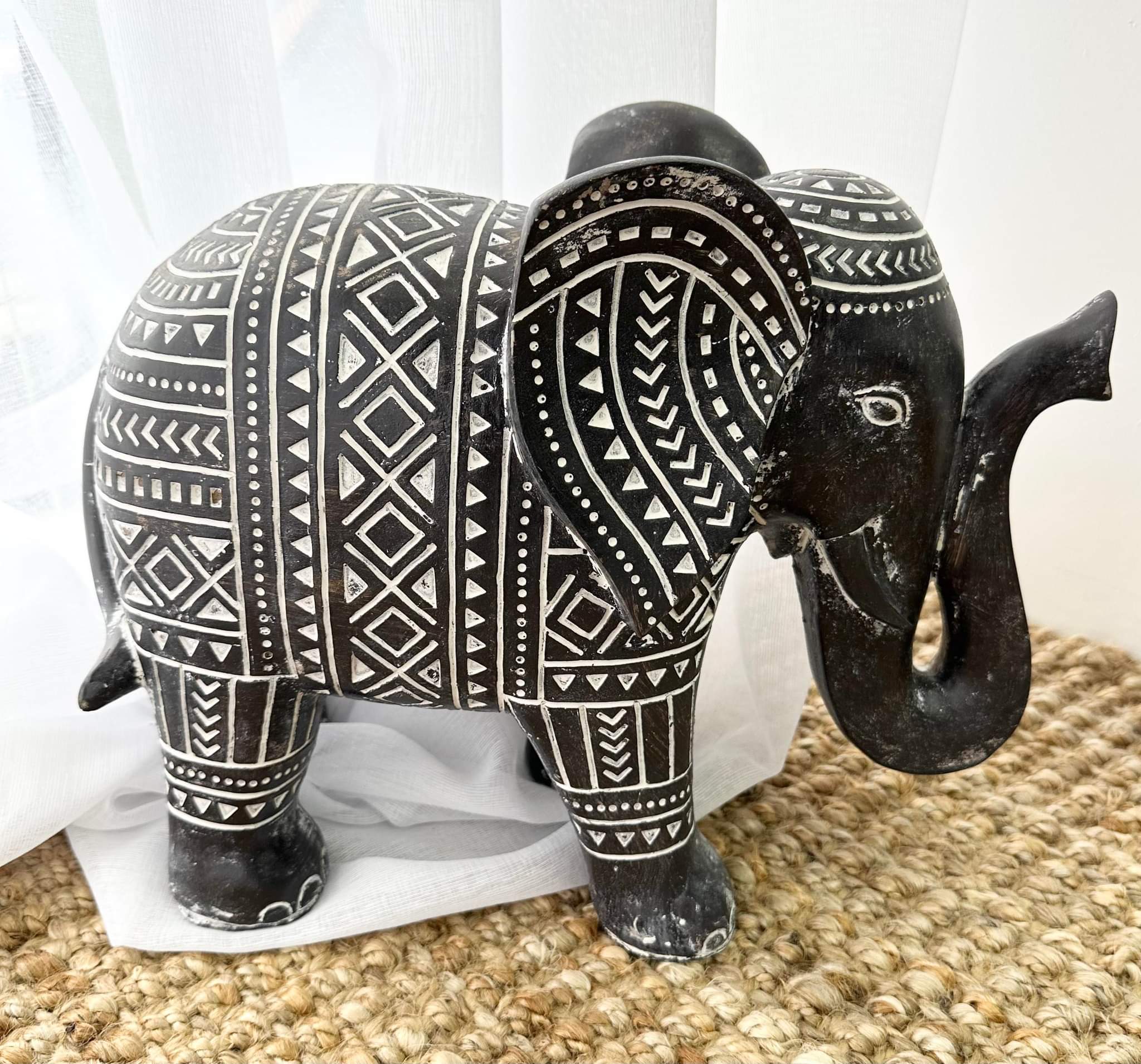 Batik African Boho Tribal Elephant - 36cms